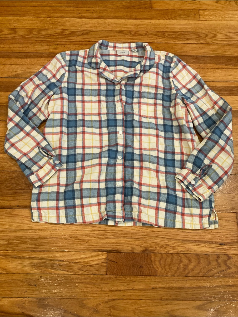 L.L Bean | 100% Cotton Plaid Pajama Shirt
